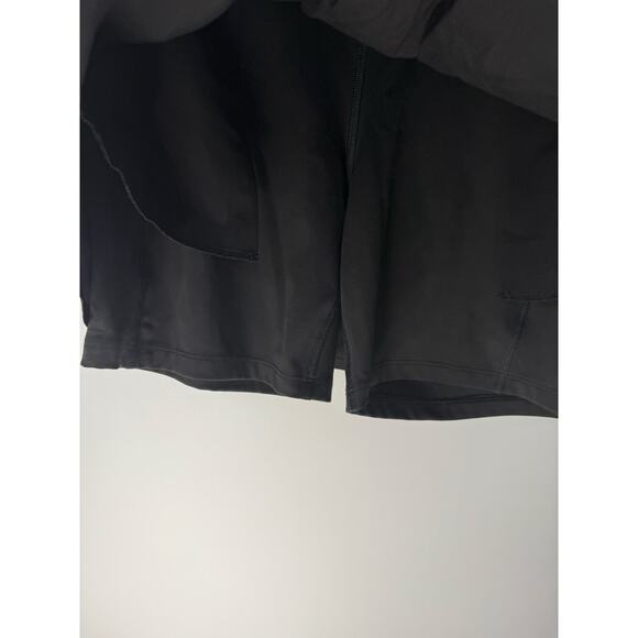 Athleta Skort Skirt Shorts Womens Sz 8 Black Front Tie Zipper Pockets Stretch - Picture 4 of 5